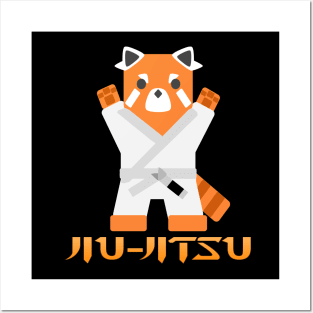 Jiu-Jitsu Red Panda -White Belt- Posters and Art